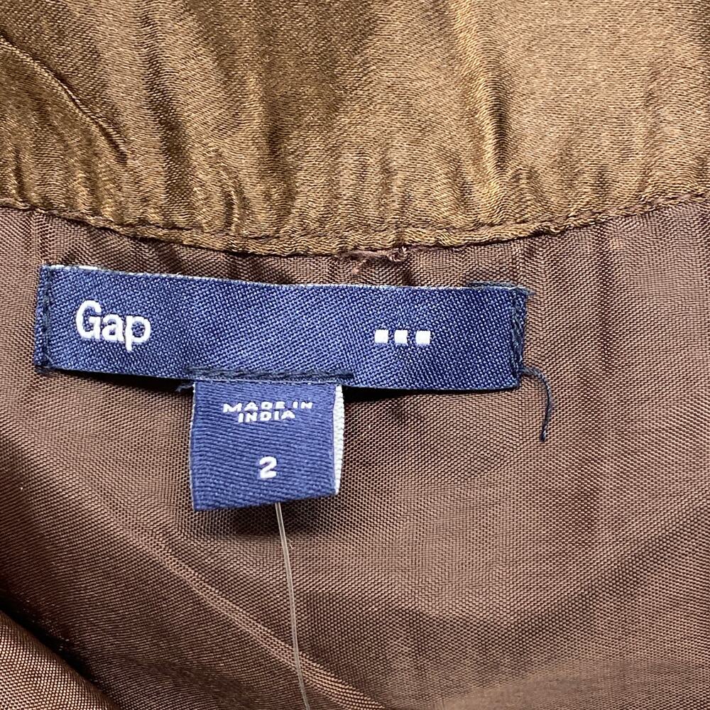GAP Brown Sequin Embellished Mini Skirt Size 2 NWT New with Tags Side Zipper - Picture 3 of 10